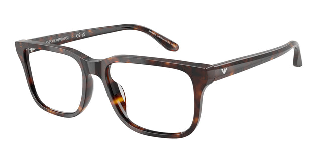Emporio Armani EA3250U Rectangle Eyeglasses  5026-Shiny Havana 54-145-17 - Color Map Tortoise