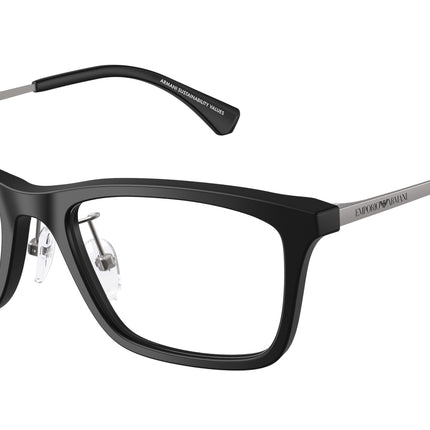 Emporio Armani EA3252D Rectangle Eyeglasses  5001-Matte Black 54-145-18 - Color Map Black