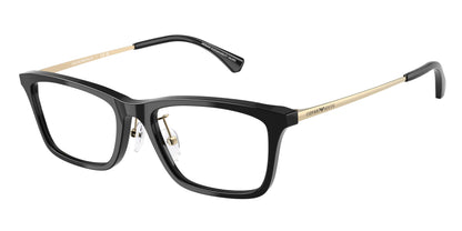 Emporio Armani EA3252D Rectangle Eyeglasses  5017-Shiny Black 54-145-18 - Color Map Black