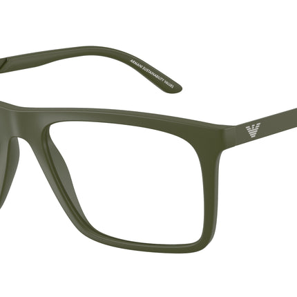 Emporio Armani EA3253 Square Eyeglasses  6184-Matte Green 55-145-17 - Color Map Green
