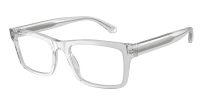 Emporio Armani EA3254F Rectangle Eyeglasses  6250-Shiny Transparent Crystal 56-145-19 - Color Map Transparent