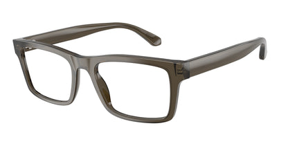 Emporio Armani EA3254 Rectangle Eyeglasses  6249-Shiny Transparent Grey 56-145-19 - Color Map Grey