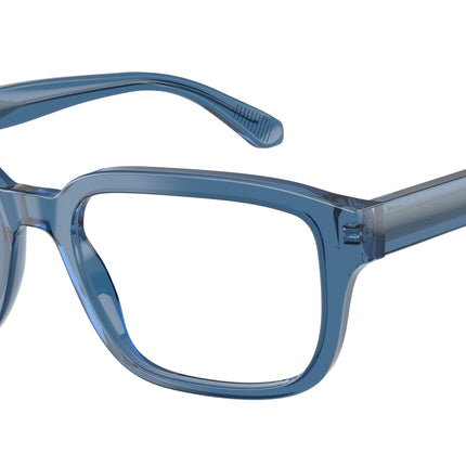Emporio Armani EA3255F Pillow Eyeglasses  6247-Shiny Transparent Blue 55-145-19 - Color Map Blue