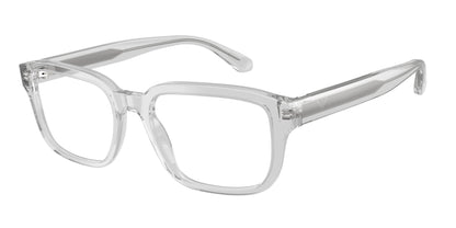 Emporio Armani EA3255F Pillow Eyeglasses  6250-Shiny Transparent Crystal 55-145-19 - Color Map Transparent
