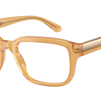 Emporio Armani EA3255 Pillow Eyeglasses  6246-Shiny Transparent Yellow 55-145-19 - Color Map Yellow
