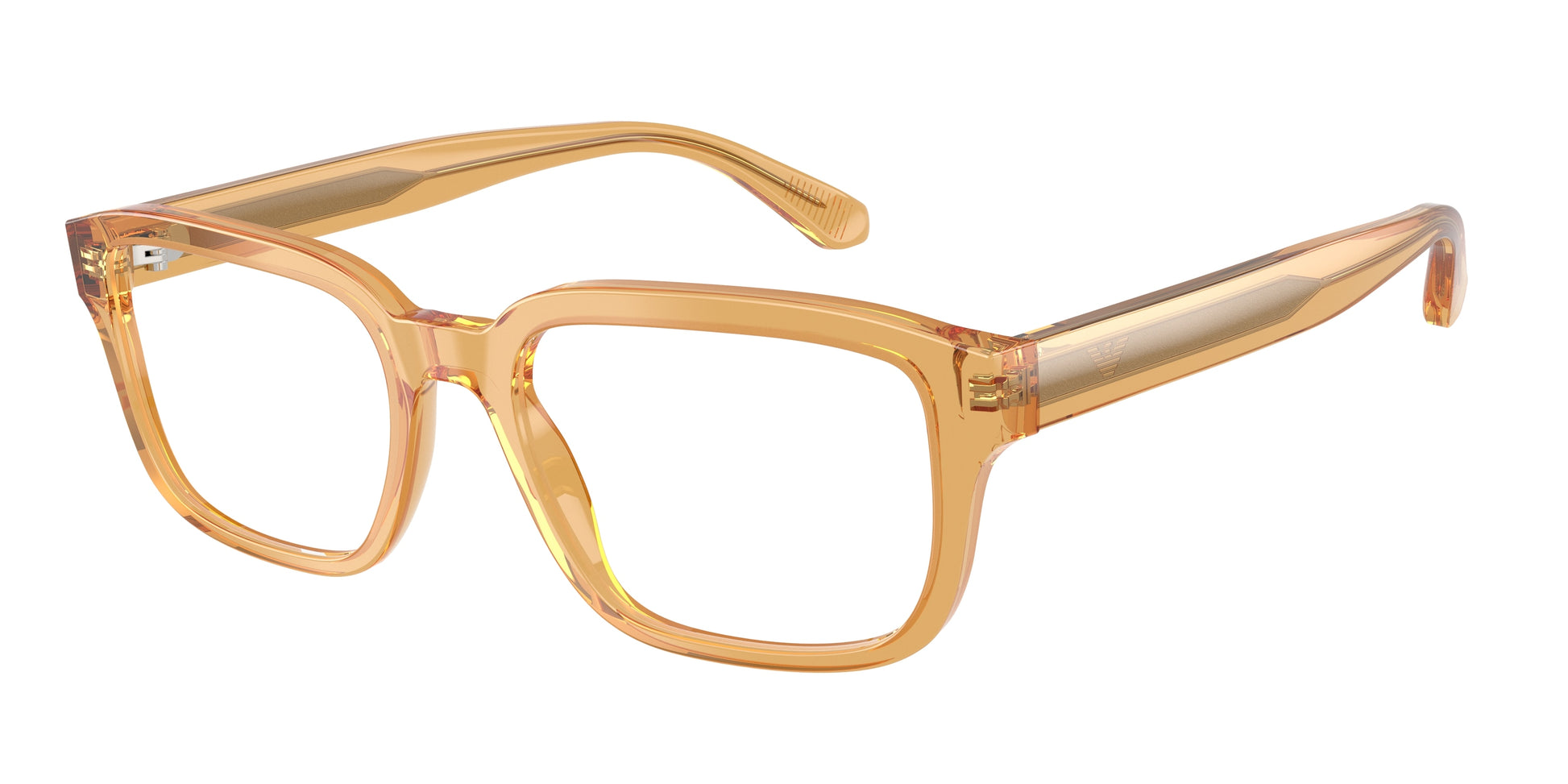 Emporio Armani EA3255 Pillow Eyeglasses  6246-Shiny Transparent Yellow 55-145-19 - Color Map Yellow