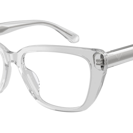 Emporio Armani EA3256U Cat Eye Eyeglasses  6250-Shiny Crystal 54-140-16 - Color Map Transparent