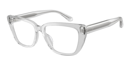 Emporio Armani EA3256U Cat Eye Eyeglasses  6250-Shiny Crystal 54-140-16 - Color Map Transparent