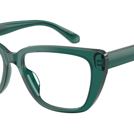 Emporio Armani EA3256U Cat Eye Eyeglasses  6252-Shiny Transparent Green 54-140-16 - Color Map Green