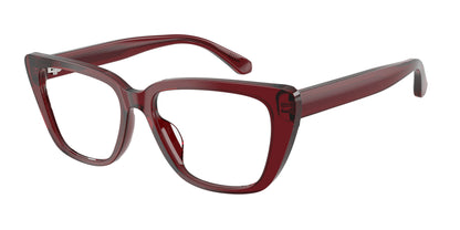 Emporio Armani EA3256U Cat Eye Eyeglasses  6254-Shiny Transparent Bordeaux 54-140-16 - Color Map Red