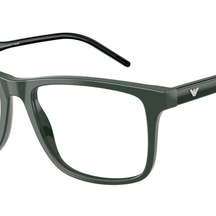 Emporio Armani EA3257 Square Eyeglasses  6257-Shiny Green 55-145-17 - Color Map Green