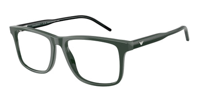 Emporio Armani EA3257 Square Eyeglasses  6257-Shiny Green 55-145-17 - Color Map Green