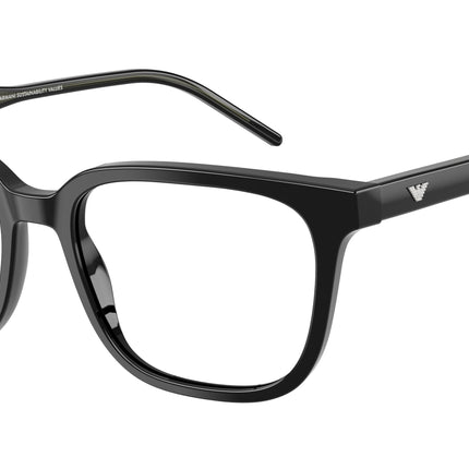 Emporio Armani EA3258 Square Eyeglasses  5017-Shiny Black 54-145-18 - Color Map Black