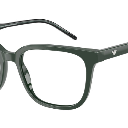 Emporio Armani EA3258 Square Eyeglasses  6257-Shiny Green 54-145-18 - Color Map Green