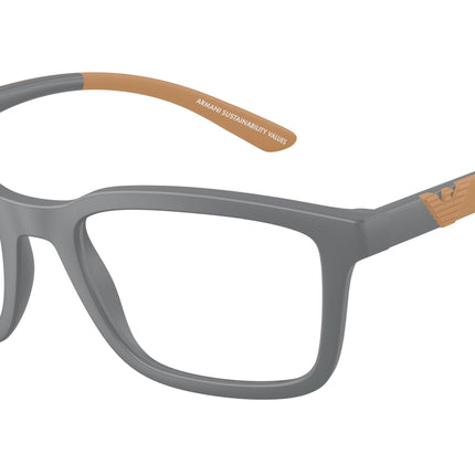 Emporio Armani EA3259 Rectangle Eyeglasses  6261-Matte Grey 56-145-19 - Color Map Grey