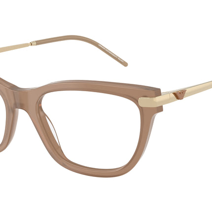 Emporio Armani EA3262F Cat Eye Eyeglasses  6263-Shiny Opal Tundra 54-140-17 - Color Map Brown