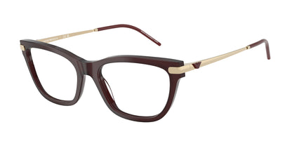 Emporio Armani EA3262F Cat Eye Eyeglasses  6265-Shiny Opal Bordeaux 54-140-17 - Color Map Bordeaux