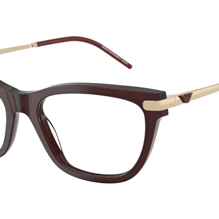 Emporio Armani EA3262 Cat Eye Eyeglasses  6265-Shiny Opal Bordeaux 54-140-17 - Color Map Bordeaux