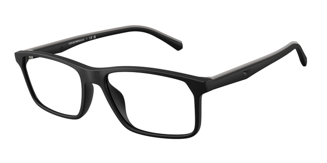 Emporio Armani EA3266U Pillow Eyeglasses  5001-Matte Black 56-145-17 - Color Map Black