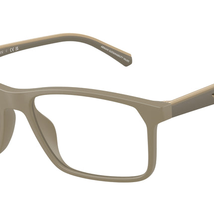 Emporio Armani EA3266U Pillow Eyeglasses  5437-Matte Beige 56-145-17 - Color Map Brown