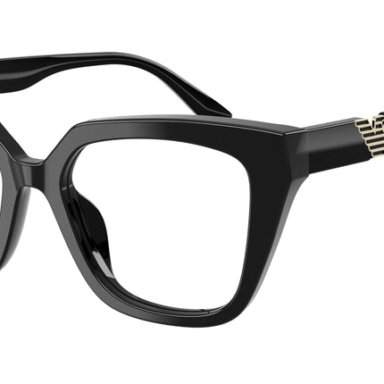 Emporio Armani EA3267U Cat Eye Eyeglasses  5017-Shiny Black 52-140-18 - Color Map Black