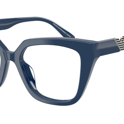 Emporio Armani EA3267U Cat Eye Eyeglasses  6325-Shiny Blue 52-140-18 - Color Map Blue