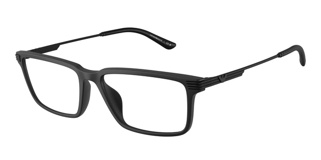 Emporio Armani EA3268U Rectangle Eyeglasses  5001-Matte Black 55-145-16 - Color Map Black