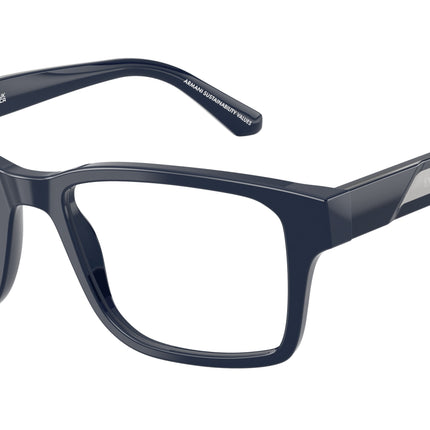Emporio Armani EA3271F Rectangle Eyeglasses  6039-Shiny Blue 54-145-18 - Color Map Blue