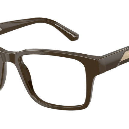 Emporio Armani EA3271 Rectangle Eyeglasses  6307-Shiny Brown 54-145-18 - Color Map Brown