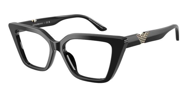 Emporio Armani EA3273U Cat Eye Eyeglasses  5017-Shiny Black 54-140-16 - Color Map Black