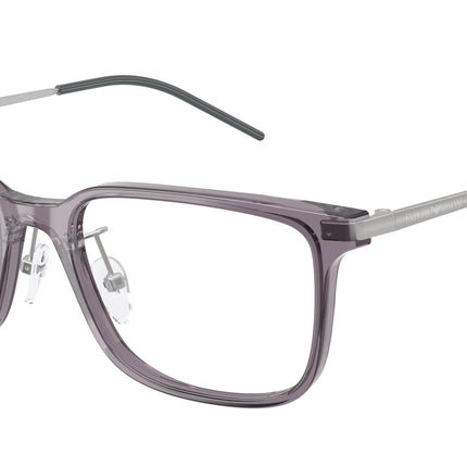 Emporio Armani EA3275D Rectangle Eyeglasses  5029-Shiny Transparent Grey 56-145-19 - Color Map Grey