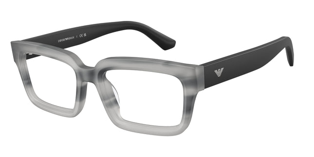 Emporio Armani EA3277U Rectangle Eyeglasses  6367-Striped Havana Grey 54-145-19 - Color Map Grey
