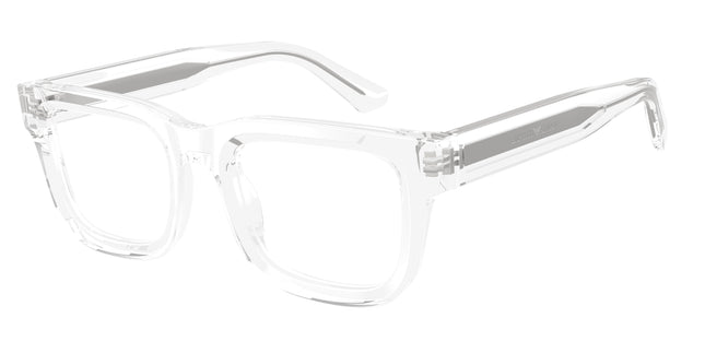 Emporio Armani EA3279 Square Eyeglasses  6344-Shiny Crystal 51-145-21 - Color Map Transparent