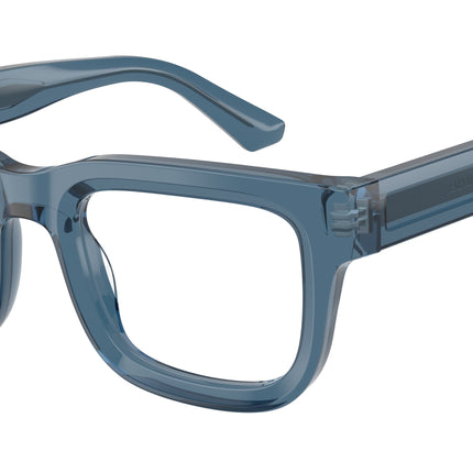 Emporio Armani EA3279 Square Eyeglasses  6362-Shiny Transparent Blue 51-145-21 - Color Map Blue