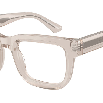 Emporio Armani EA3279 Square Eyeglasses  6363-Shiny Transparent Tundra 51-145-21 - Color Map Brown