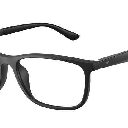Emporio Armani EA3280U Pillow Eyeglasses  5001-Matte Black 55-145-17 - Color Map Black