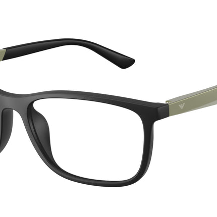 Emporio Armani EA3280U Pillow Eyeglasses  6374-Matte Black 55-145-17 - Color Map Black