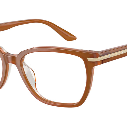 Emporio Armani EA3282BU Cat Eye Eyeglasses  6376-Tobacco 54-140-17 - Color Map Brown