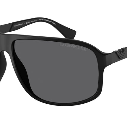 Emporio Armani EA4029 Square Sunglasses  5001T3-Matte Black 63-130-13 - Color Map Black