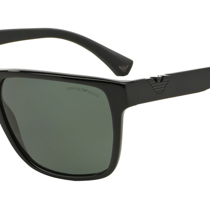 Emporio Armani EA4035 Square Sunglasses  501771-Shiny Black 58-140-17 - Color Map Black