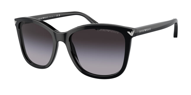 Emporio Armani EA4060 Square Sunglasses  50178G-Shiny Black 56-140-18 - Color Map Black
