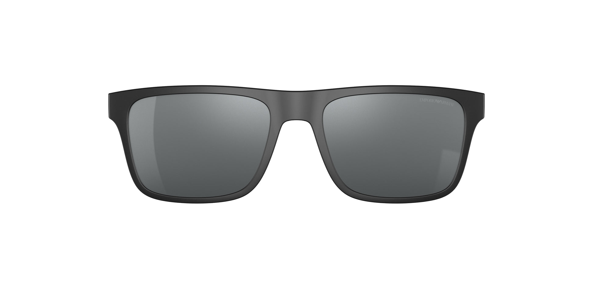 Emporio Armani EA4115C Rectangle Clip-On  50426G-Matte Black 54--18 - Color Map Light Grey Mirror Black