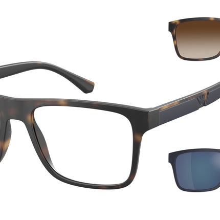 Emporio Armani EA4115 Rectangle Sunglasses  50891W-Matte Havana 54-145-18 - Color Map Tortoise