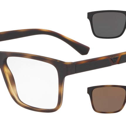 Emporio Armani EA4115 Rectangle Sunglasses  58021W-Matte Havana 54-145-18 - Color Map Tortoise