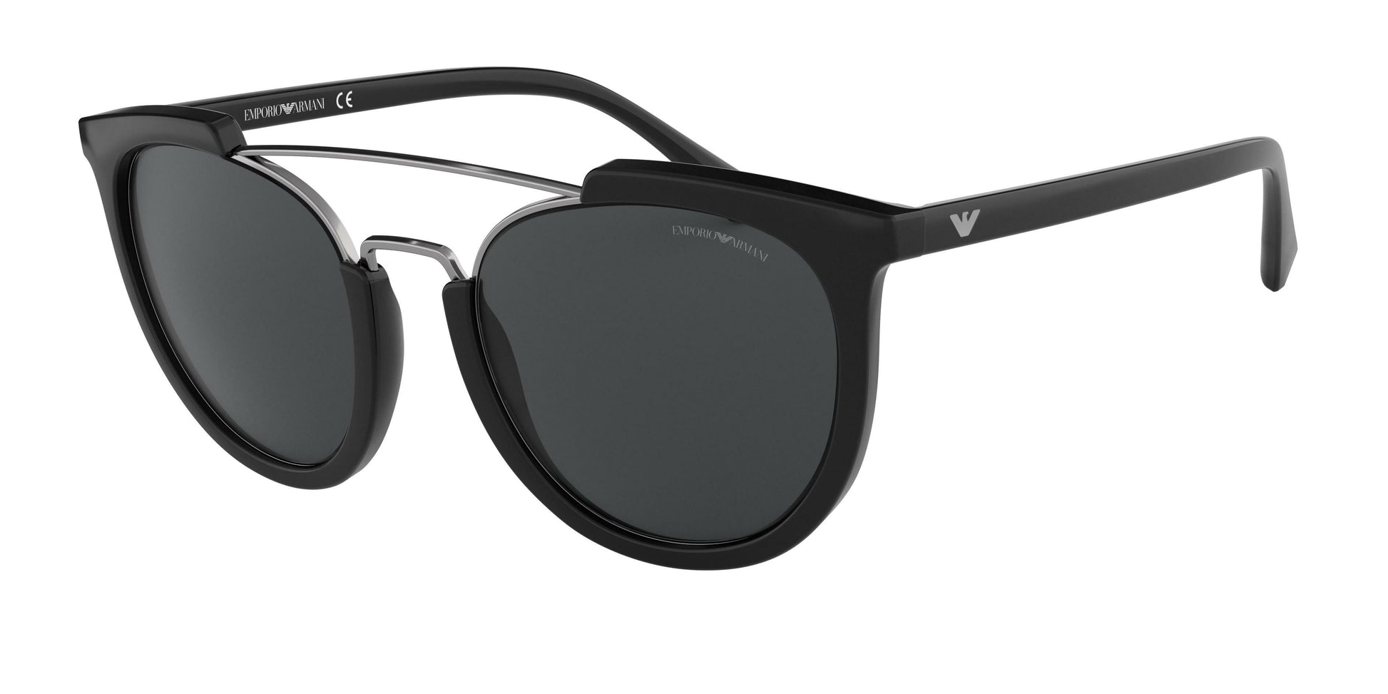 Emporio Armani EA4122 Irregular Sunglasses  501787-Black 53-140-20 - Color Map Black