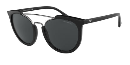 Emporio Armani EA4122 Irregular Sunglasses  501787-Black 53-140-20 - Color Map Black