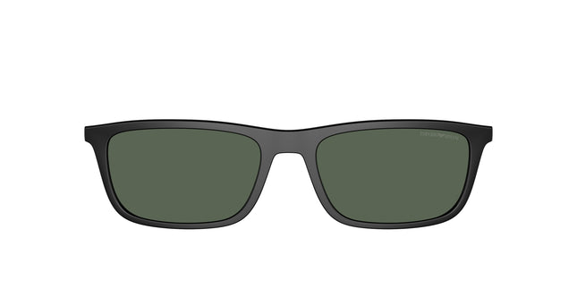 Emporio Armani EA4160C Rectangle Clip-On  500171-Matte Black 55-145-18 - Color Map Dark Green