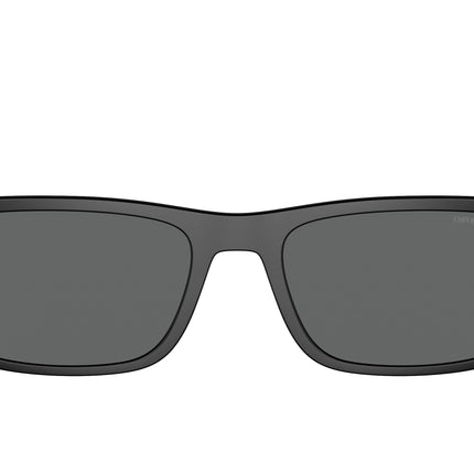 Emporio Armani EA4160C Rectangle Clip-On  500187-Matte Black 55-145-18 - Color Map Dark Grey