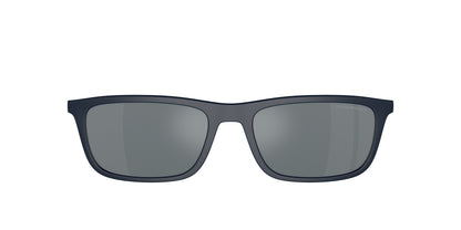 Emporio Armani EA4160C Rectangle Clip-On  50886G-Matte Blue 55-145-18 - Color Map Grey Mirror Black