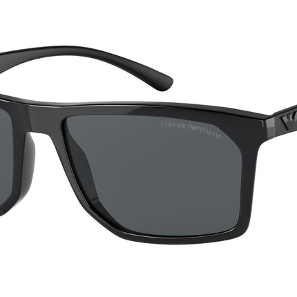 Emporio Armani EA4164 Irregular Sunglasses  501787-Black 57-145-18 - Color Map Black